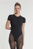 Short Sleeve Bodysuit - Black