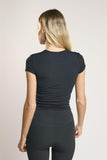 Signature Black Short-Sleeve Top