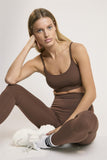Signature Chestnut Scoop-Neck Crop-Top