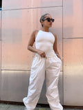 Everywear Off-White Sleeveless-Crew-Neck Bodysuit