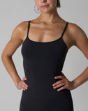 Agon Black Scoop Neckline Cami Top