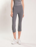 Agon Women's Dark Grey Cropped Flare Leggings