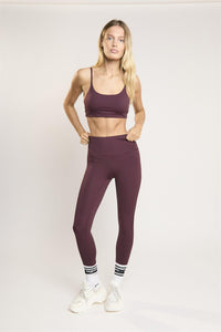 Signature Burgundy Seamless-Full-Length Leggings