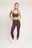 Signature Burgundy Seamless-Full-Length Leggings