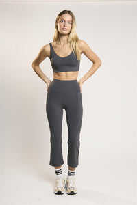 Signature Graphite-Grey Capri Leggings