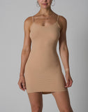 Agon Sand Form-Fitting Mini Dress