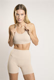 Signature Sand Cross-Back Crop-Top