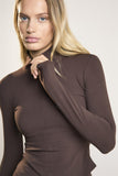 Signature Espresso Half-Zip Top